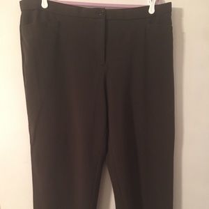 Dark Brown Roz&Ali Straight Leg Dress Pants